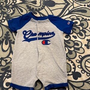 Champion Infant Romper in Blue and Gray